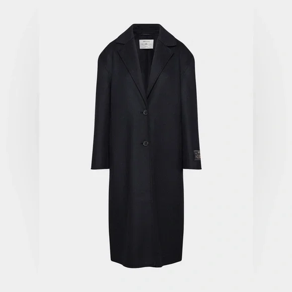 NWT Aritzia The Only Double-Faced Coat - Luxe (Re)Wool - Dark Night Navy Size XS - Picture 7 of 12